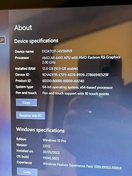Windows 10 pro (22H2) version 15