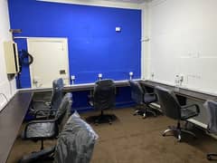Shared office, co working space, furnished office, call center seats
