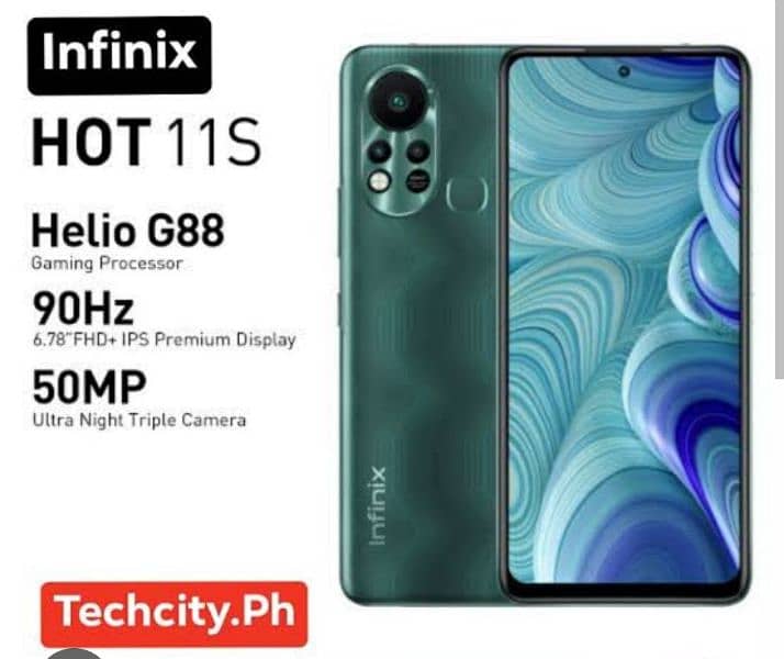 Infinix Hot 11 S 6/128 Full New Condition 5