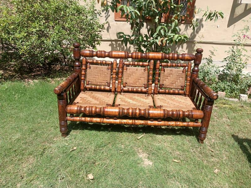 5 seater wooden sofa 2