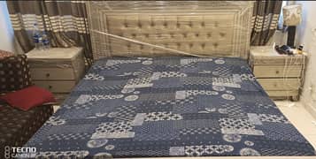 BRAND NEW KING SIZE BED (WITHOUT MATRESS), 2 SIDE TABLES, DRESSING SET 0