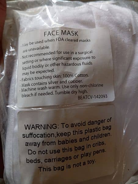 Imported Mask 100per cotton 1