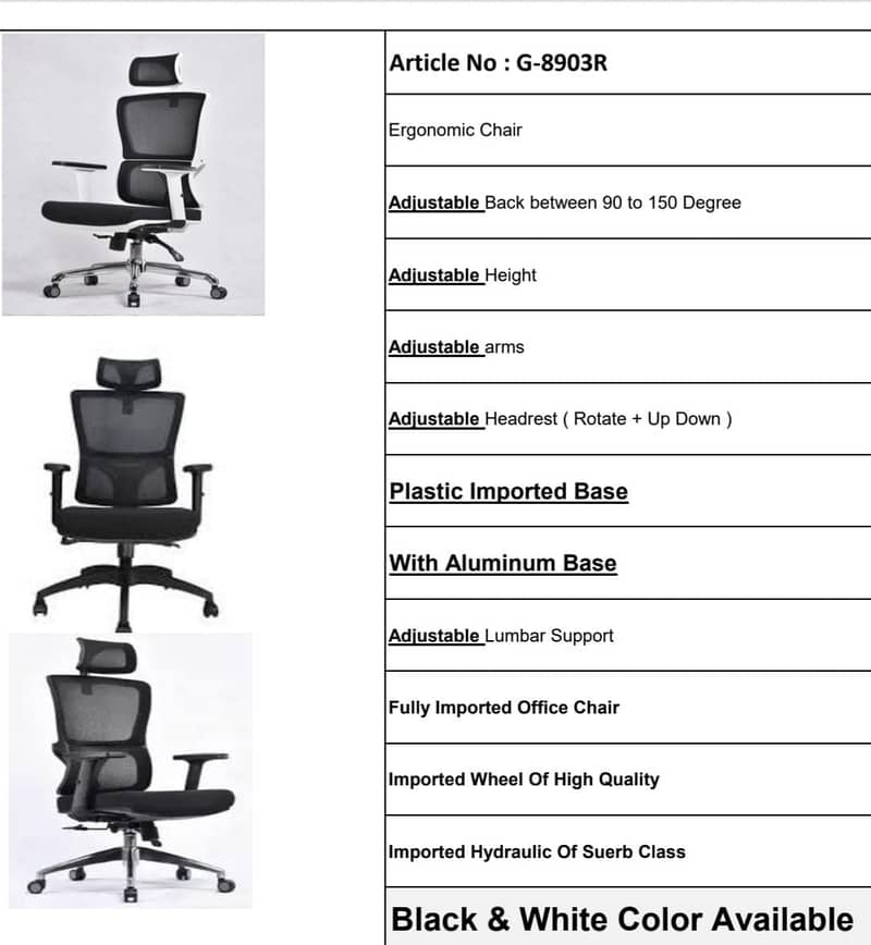 Revolving Chair/Office chair/Gaming Chair/Executive chair/Mesh chair 4