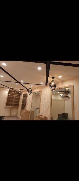 false ceiling/rope lights/wallpaper/artificial grass/office blinds/gl 5