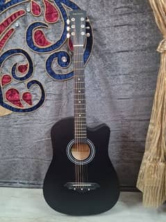 Acoustic Guitar With 2 picks , 6E strings and Bag