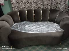 Two seater elegant fancy melon sofa for sale.