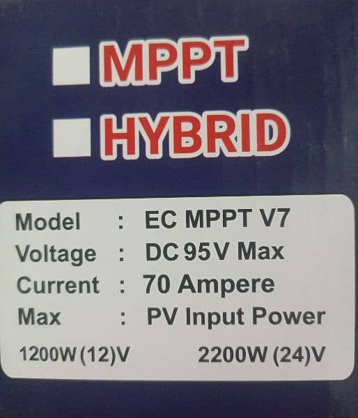 MPPT Solar Charge Controller Pak tech Non hybrid 70 Ampere 3