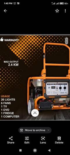 2.5 kv fujigen (jasco) generator for sale 0