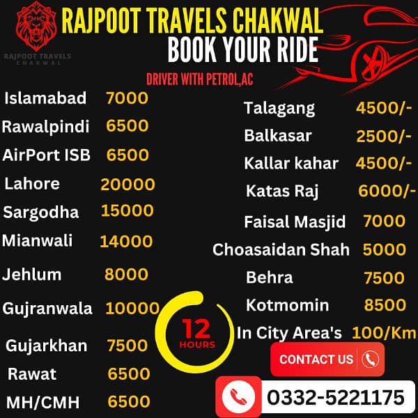 Rent A Car |Car Rental |Rent Car Service In Chakwal With Driver 0