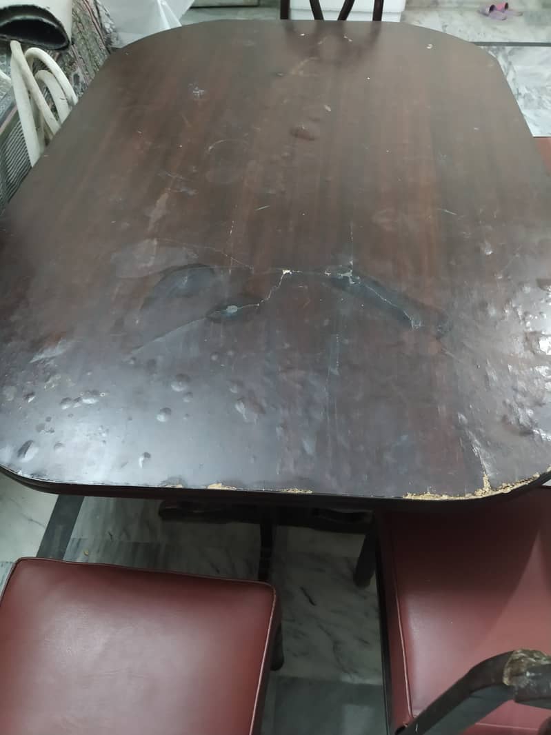 6Persons Pure wood dining table at cheap price 4