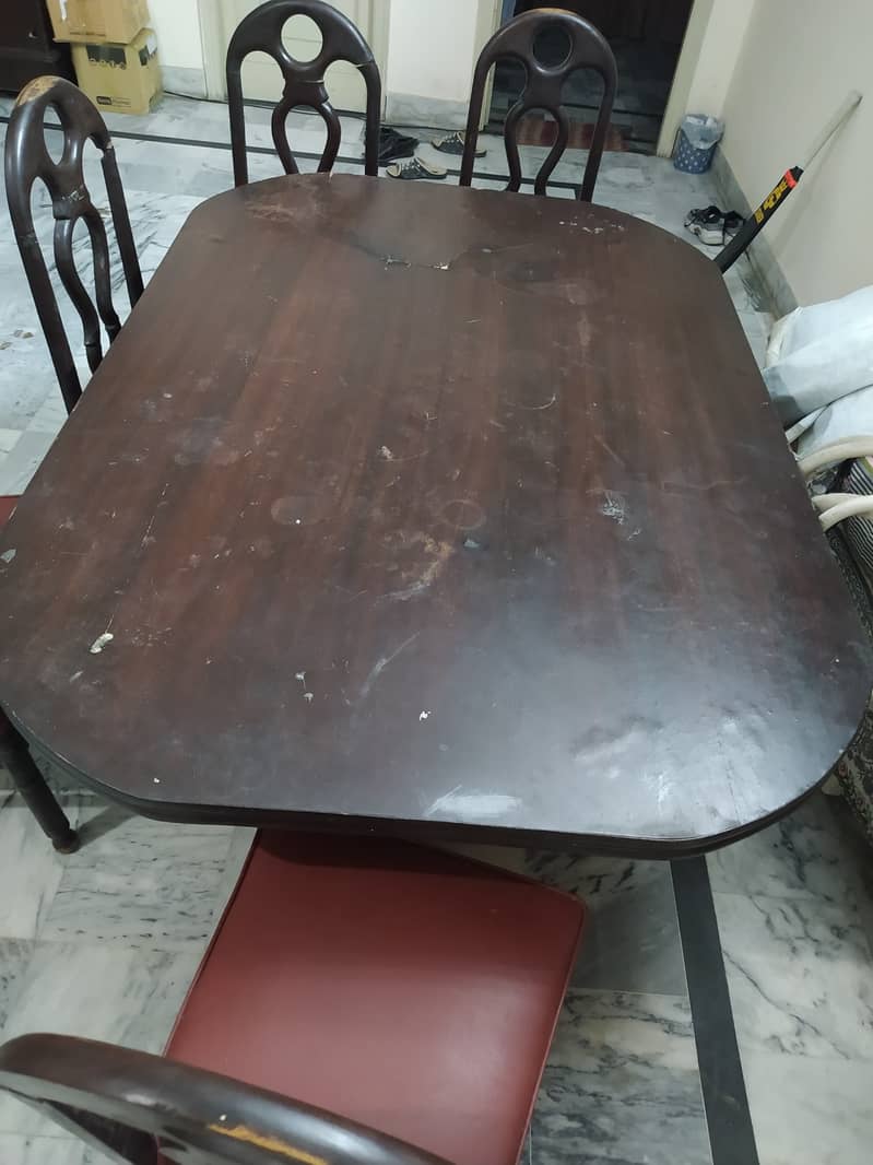 6Persons Pure wood dining table at cheap price 5