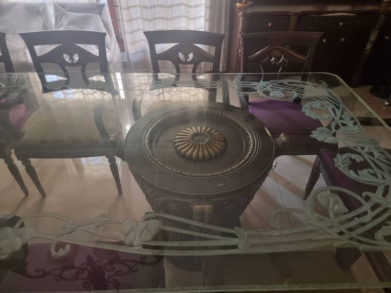 Dinning table set with side boards and mirrors 3