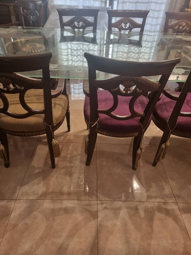 Dinning table set with side boards and mirrors 4