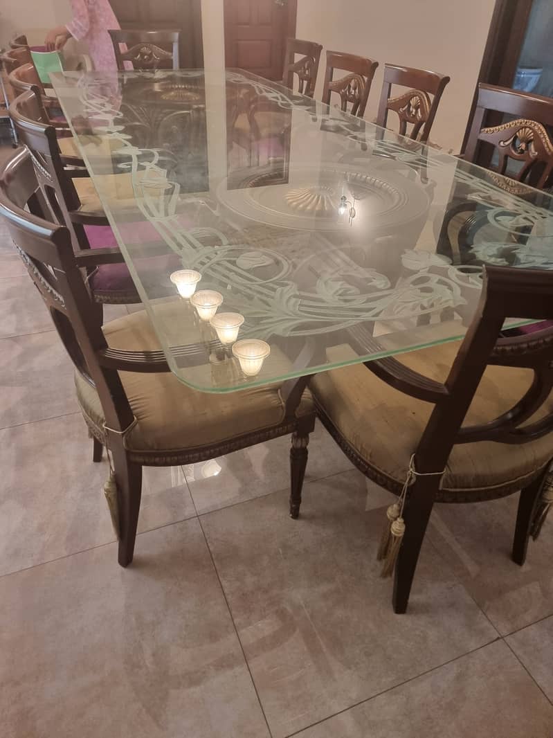 Dinning table set with side boards and mirrors 9