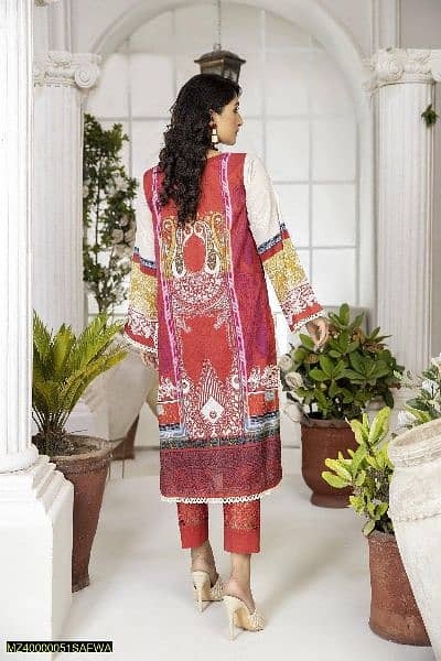 3 pcs safwa women lown Embroidered Unstitched suit 2