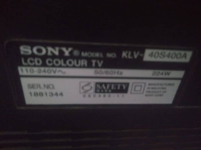 40, LED for sale demand 45000 condition all good company Sony 6