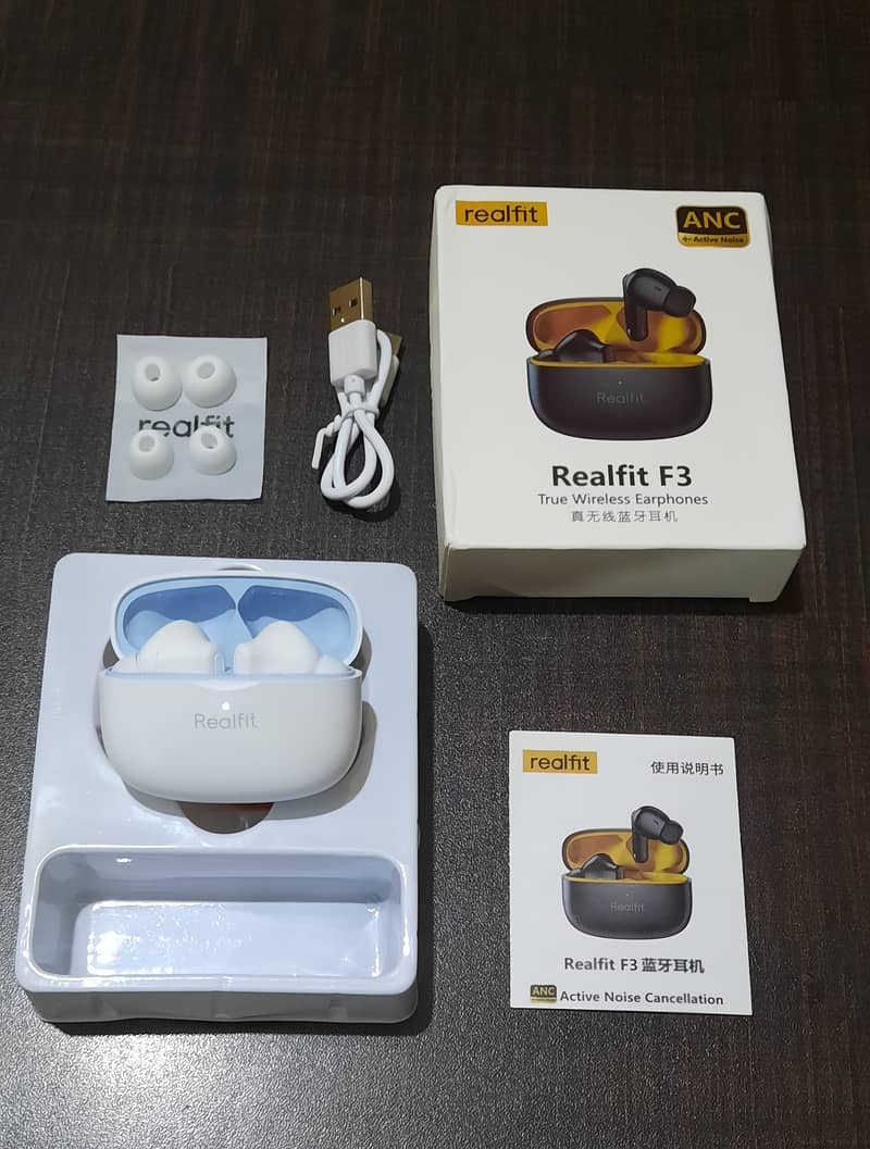 Realfit F3 ANC box packed earbuds 5.4v  (app/Bluetooth connection) 6