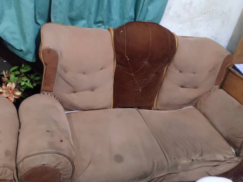 Hand made Bed, used 3 Sofas urgent sell 1