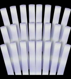 50 white and green glowsticks (Reusable)