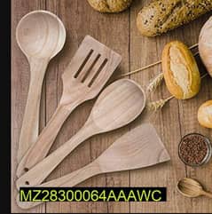 4 pieces wooden spatula spoon set