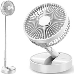 Portable Fan Rechargeable, Cordless Pedestal Fan Foldaway Standing Fan