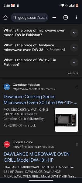 Dawlance microwave oven 2 in 1 grill Wala full size 8