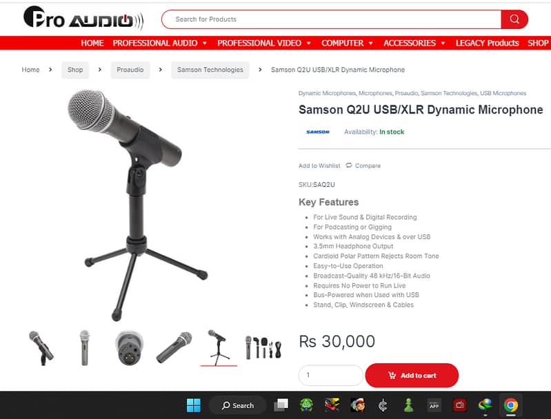 Samson Q2U USB/XLR Dynamic Microphone 7