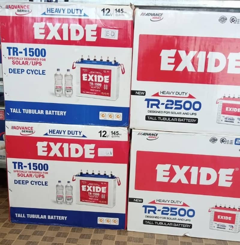 Exide Tall Tubular Battery ,TR-2500 1