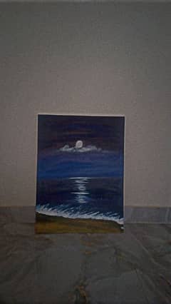 a beach view painting