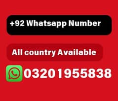 All Country Num Available WhatsApp 03201955838