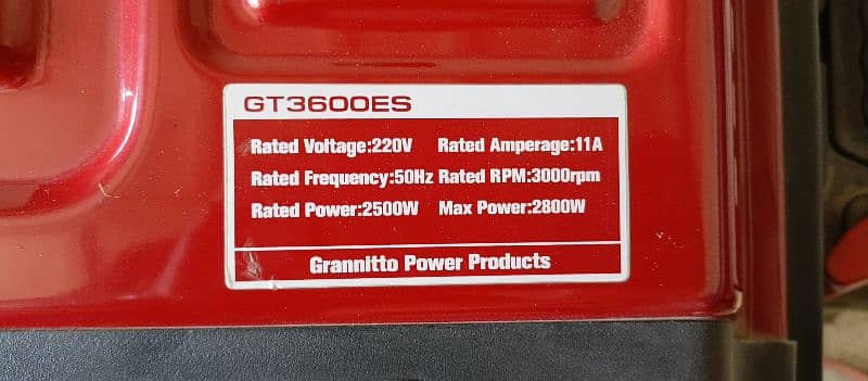 Granitto GT3600ES 2.5 KVA 1
