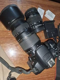 Canon D700 with 18/55mm lens plus extra 70/300mm lens