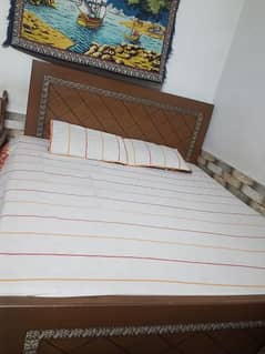 king size bed without mattress negotiable price. urgent sale
