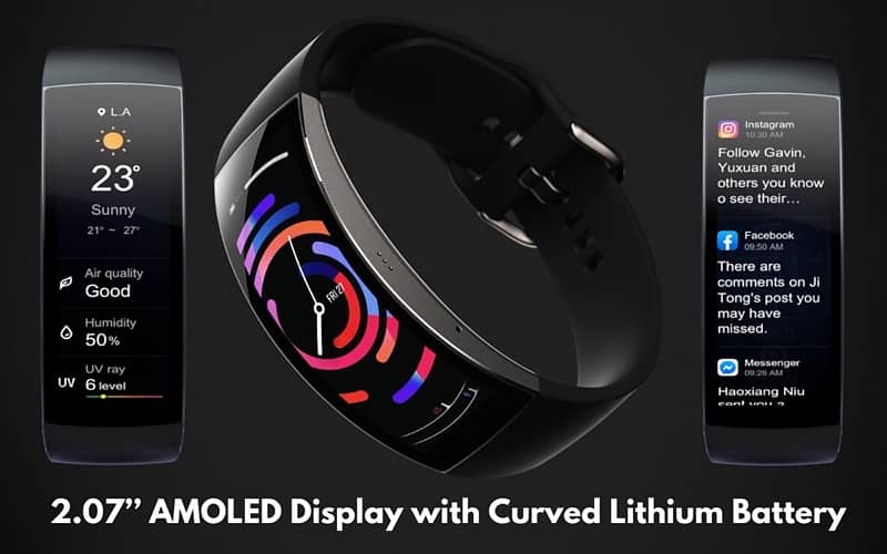 Amazfit x band 2.07" AMOLED Display with Curved Lithium Battery 2