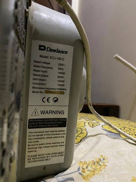 Dawlance microwave for sale 2