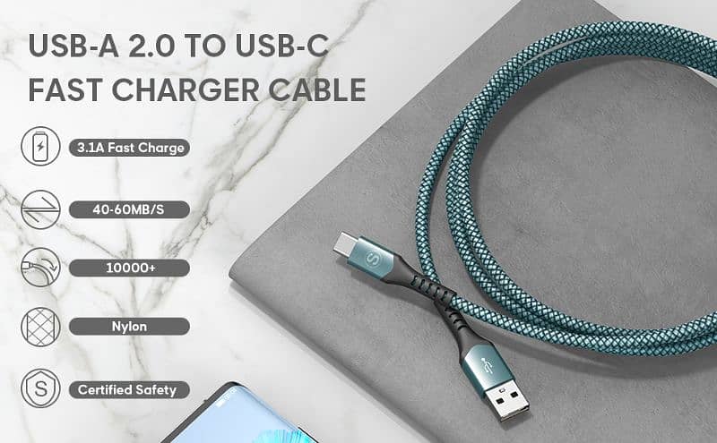 Headphone, Bluetooth,fast charge,fast cable usb to c and hands free 2