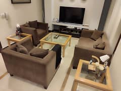 Branded 4 Seater Sofa Set with Center Table Set Solid Beachwood 0