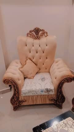 Sofa | Taj wala sofa | 7 seater sofa | Golden sofa | SHEESHAM THRONE