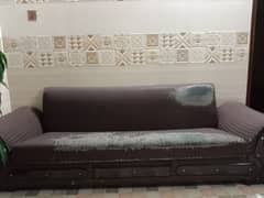 Sofa cumbed, brown colour, you just have to change leather 0