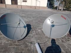 Double dish antenna with HD receiver