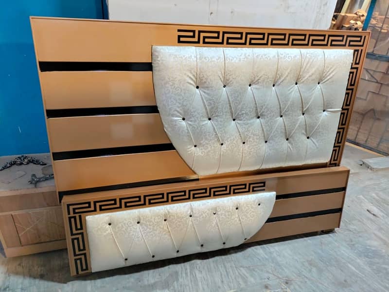 double bed / side poshish bed / king size bed / bed set / poshish bed 13