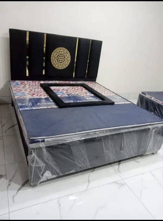 double bed / side poshish bed / king size bed / bed set / poshish bed 10