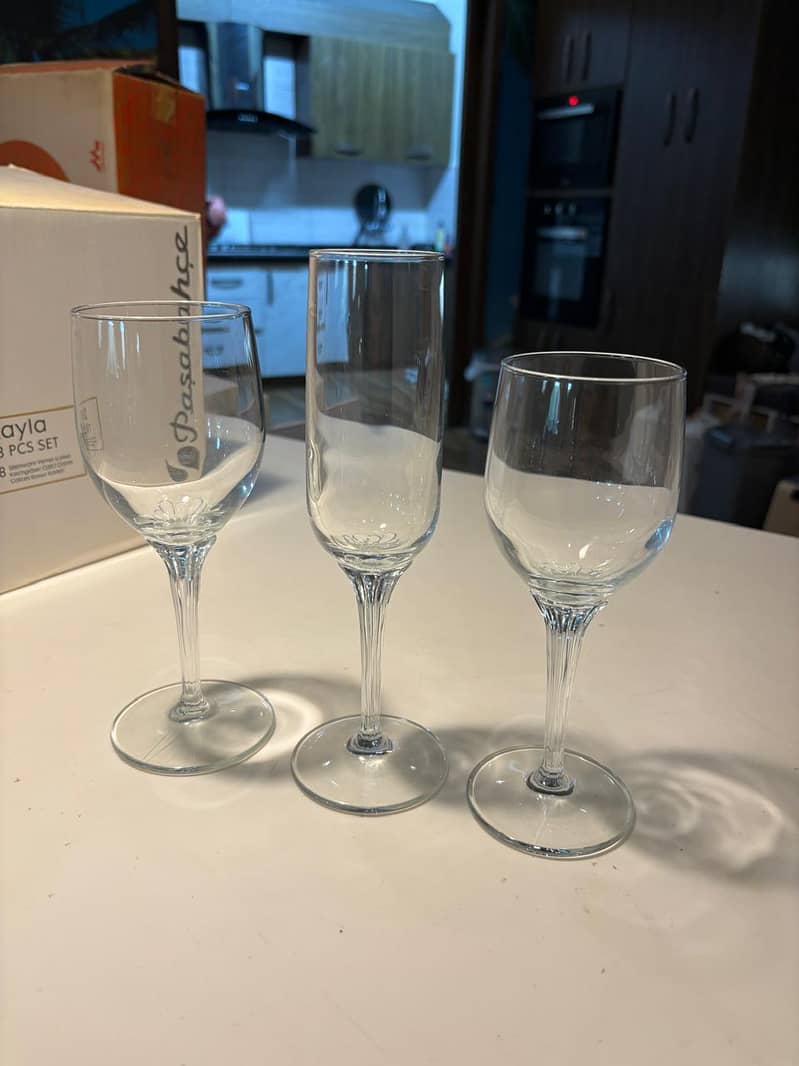 Turkish Pasabahce Kayla Wine Glass Set 18 pieces 3
