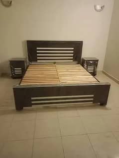 double bed / side poshish bed / king size bed / bed set / poshish bed
