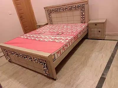 double bed / side poshish bed / king size bed / bed set / poshish bed 4