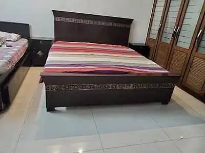 double bed / side poshish bed / king size bed / bed set / poshish bed 6