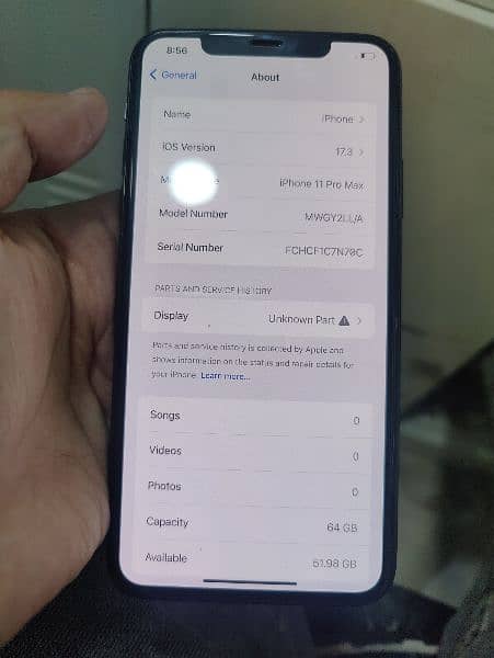 iphone 11 pro max 64gb 90 BH just display msg available 2