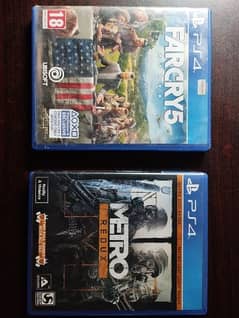 Far cry 5 and Metro Redux for sale Rs 6000 for both games