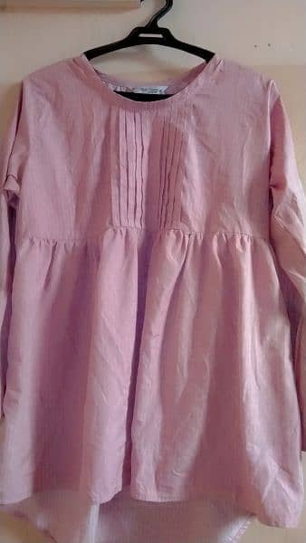 thrifted baby pink shirt for women 1
