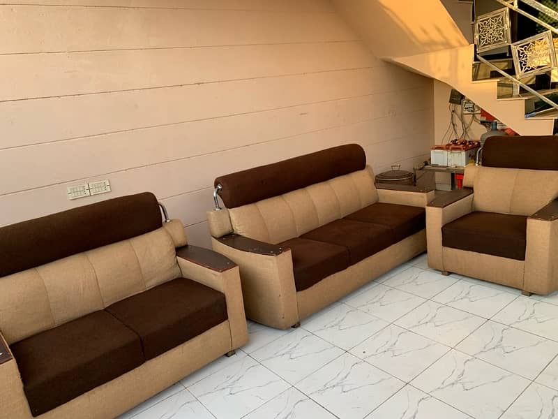 6 seater sofa Set used good condition 2